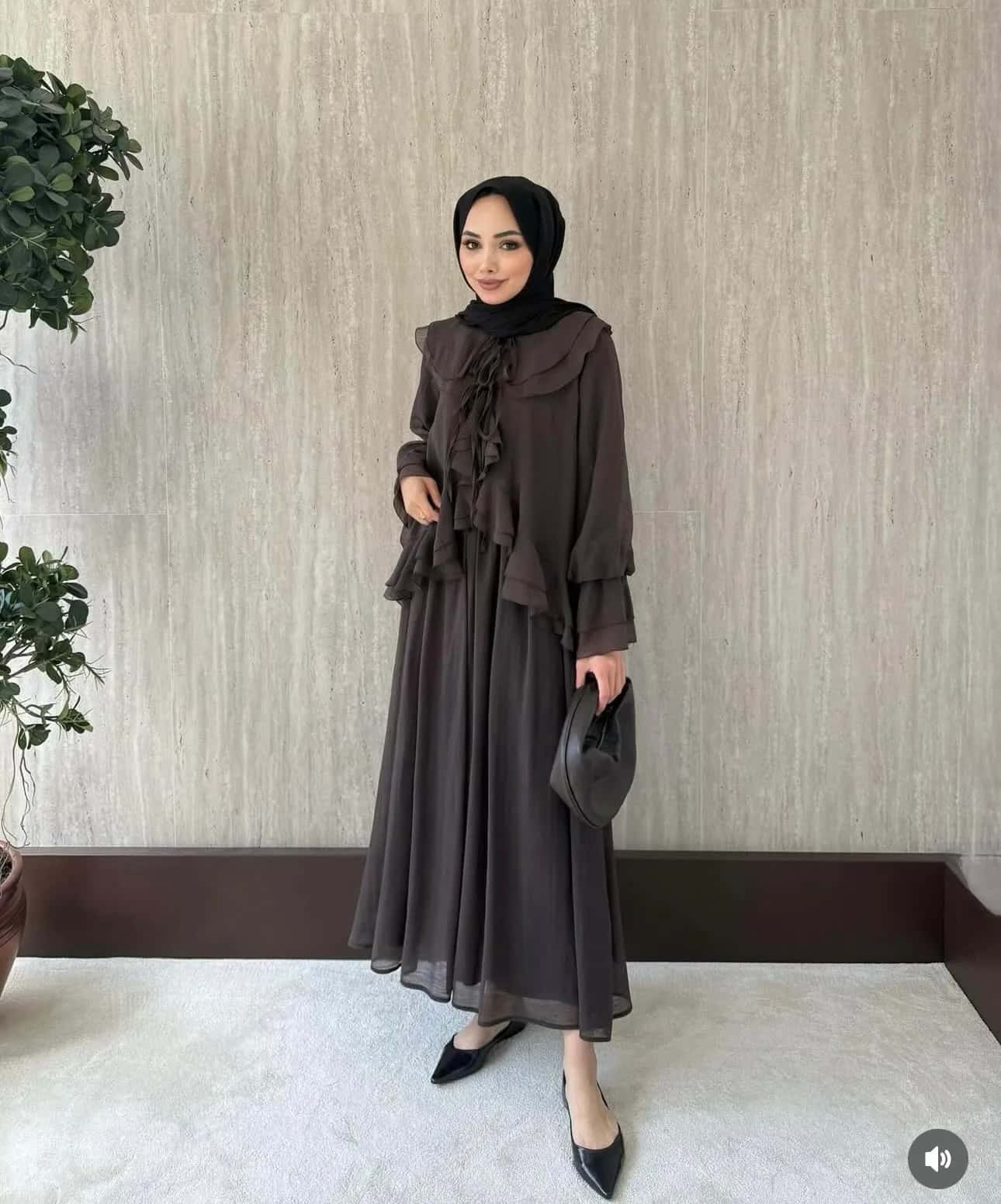 طقم بني رفلز مبطن – بني